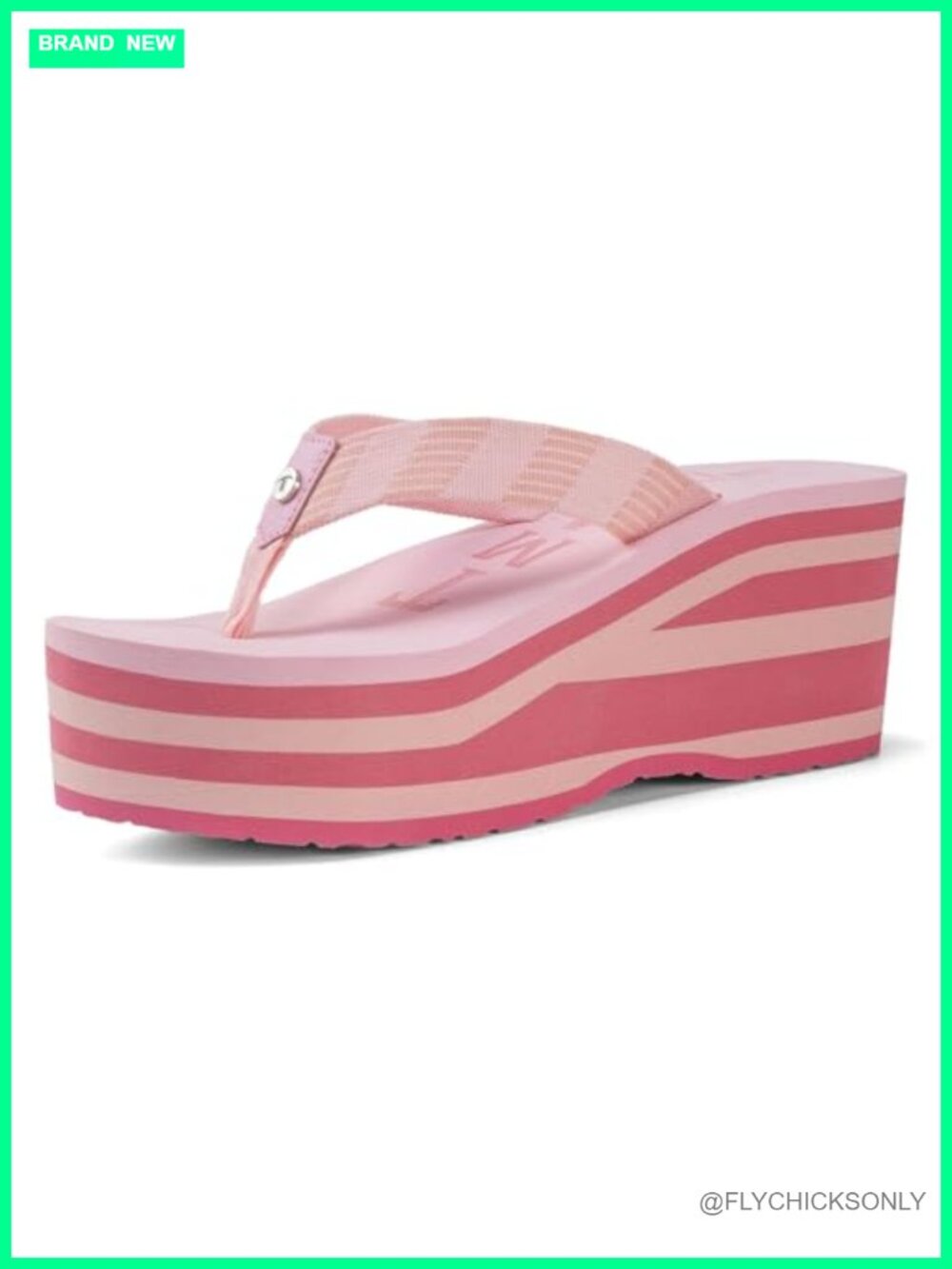 Womens Platform Wedge Flip Flop Sandals EVA Cushioned Slip On Pool Beach